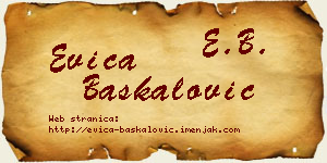 Evica Baškalović vizit kartica